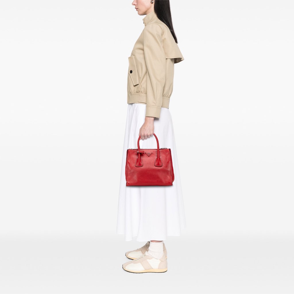 Prada Glace Calf Twin Pocket Satchel - Image 13