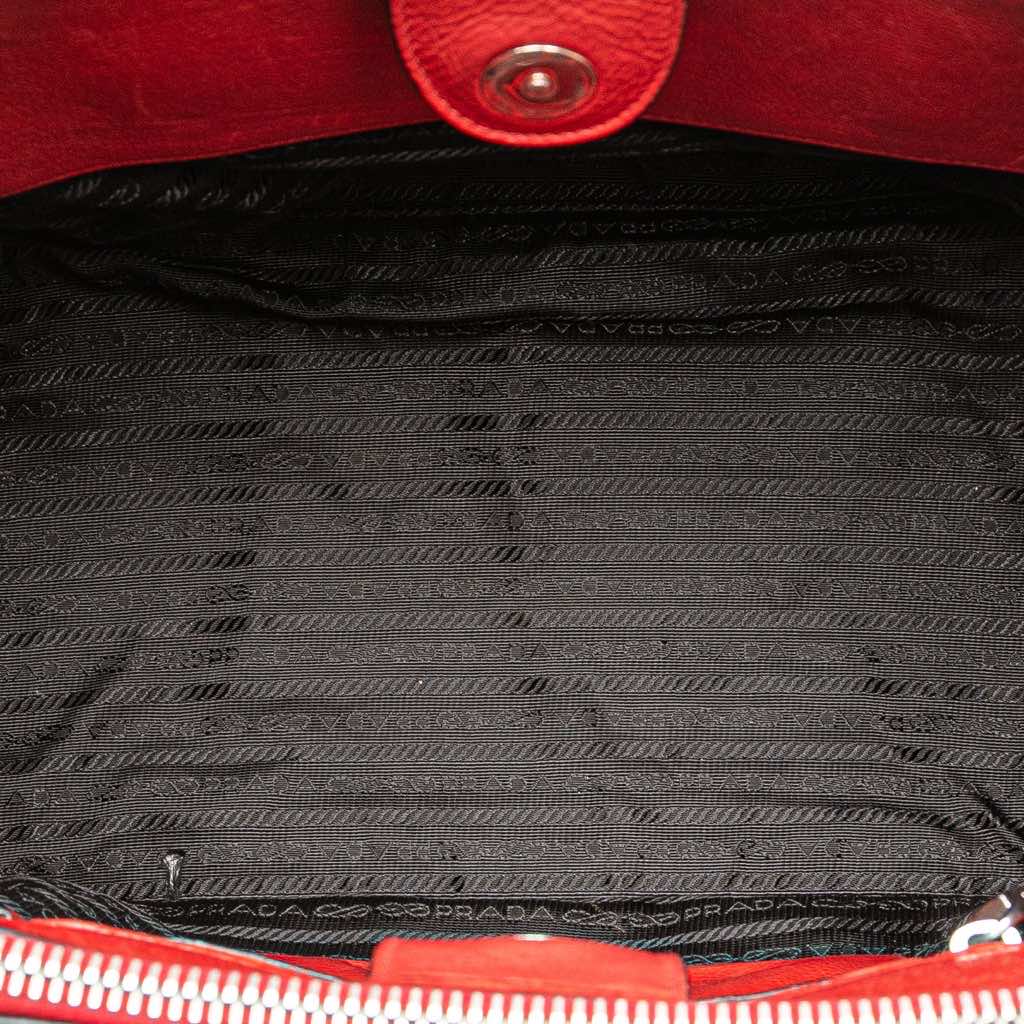 Prada Glace Calf Twin Pocket Satchel - 4