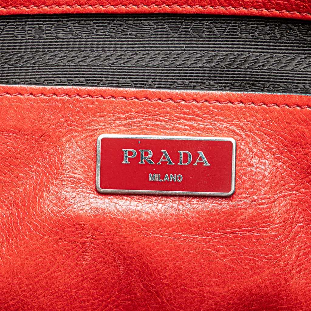 Prada Glace Calf Twin Pocket Satchel - Side view
