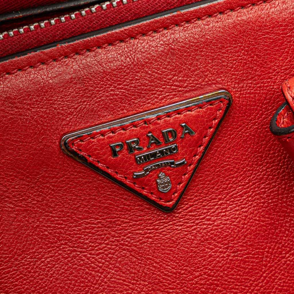 Prada Glace Calf Twin Pocket Satchel - Image 10