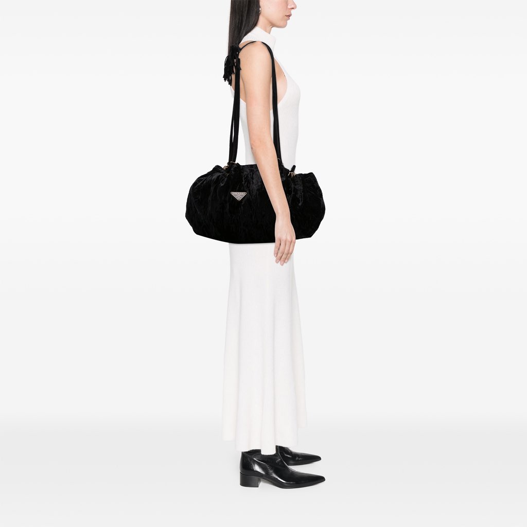 Prada Velvet Shoulder Bag - Image 12