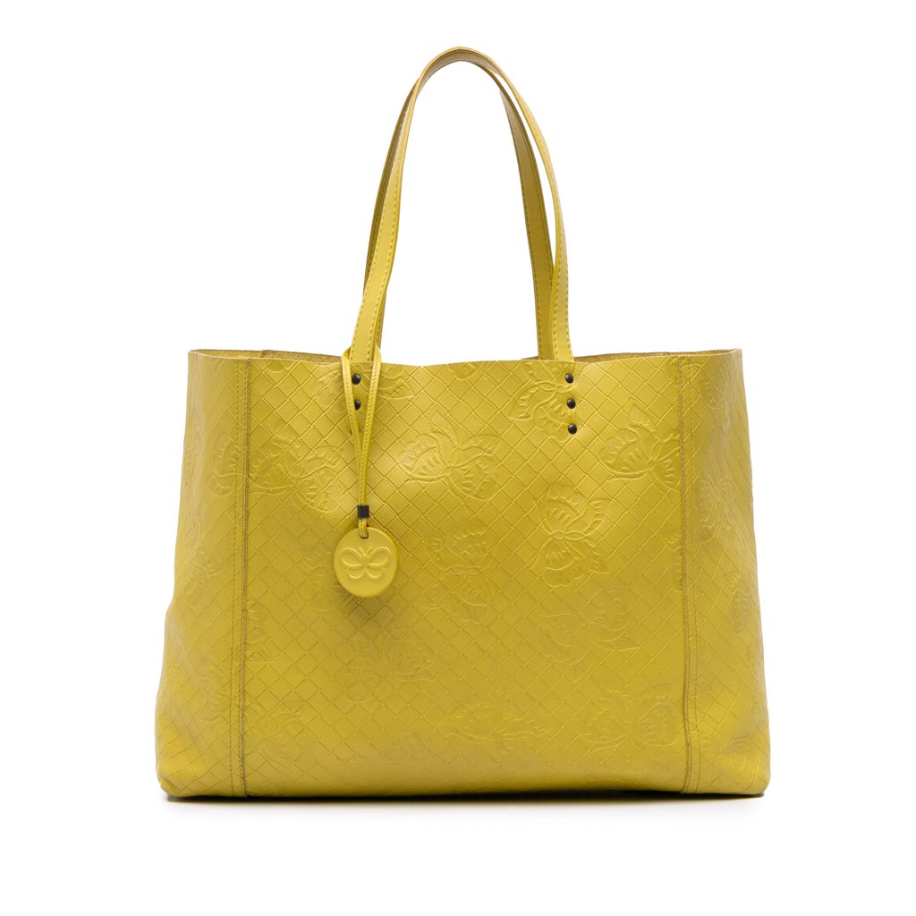 Bottega Veneta Leather Intrecciomirage Butterfly Tote