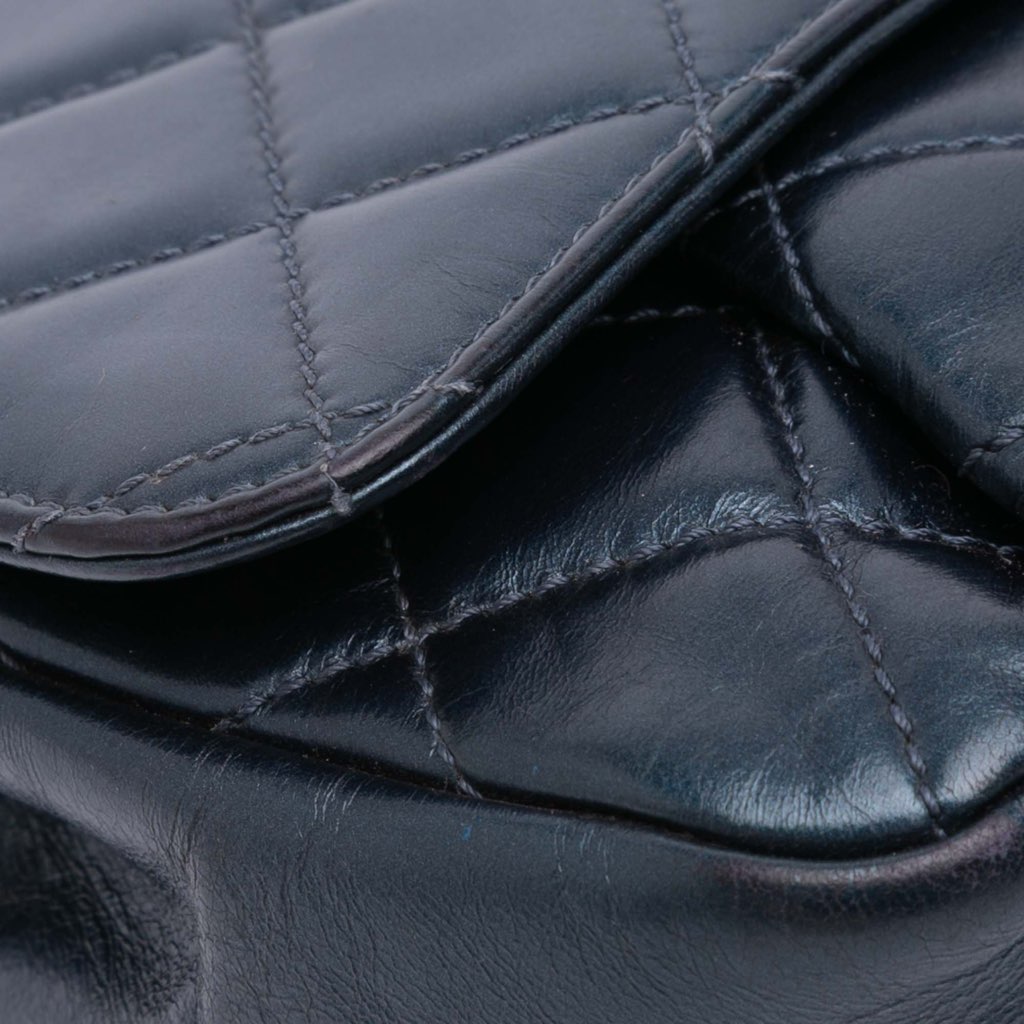 Chanel Medium Quilted Glazed Calfskin Coco Pleats Flap - Detail 1