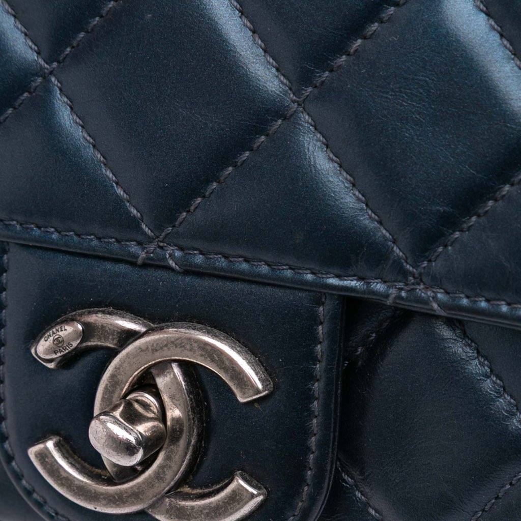 Chanel Medium Quilted Glazed Calfskin Coco Pleats Flap - Image 10