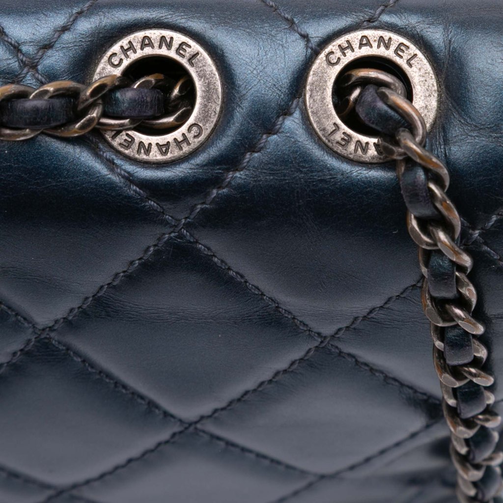 Chanel Medium Quilted Glazed Calfskin Coco Pleats Flap - Image 11
