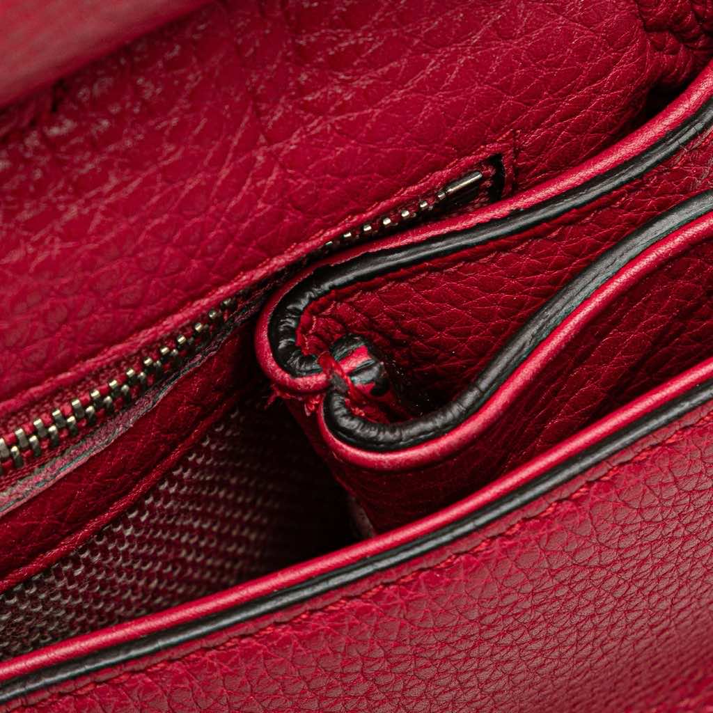 Gucci Medium Leather Bamboo Daily Satchel - Image 10