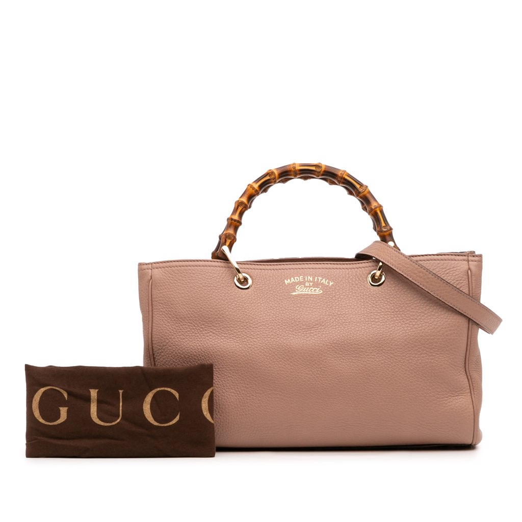 Gucci Medium Calfskin Bamboo Shopper Satchel - Image 15