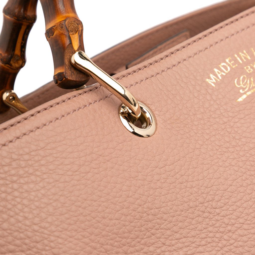 Gucci Medium Calfskin Bamboo Shopper Satchel - Image 12
