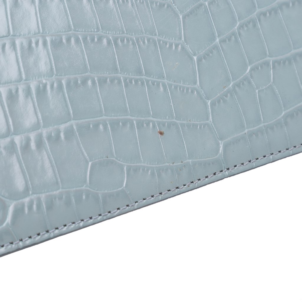 Alexander Mcqueen Croc Embossed Calfskin Skull Knuckle Duster Crossbody - Image 13