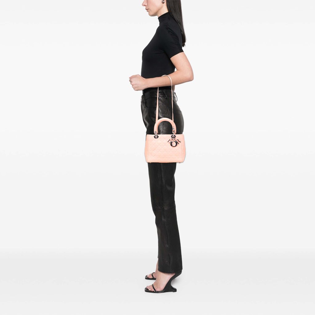 Dior Medium Lambskin Cannage Lady Dior - Image 11