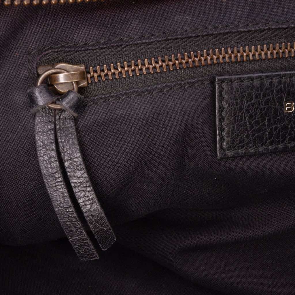Balenciaga Small Lambskin Motocross Striped Classic City Satchel - Detail 2