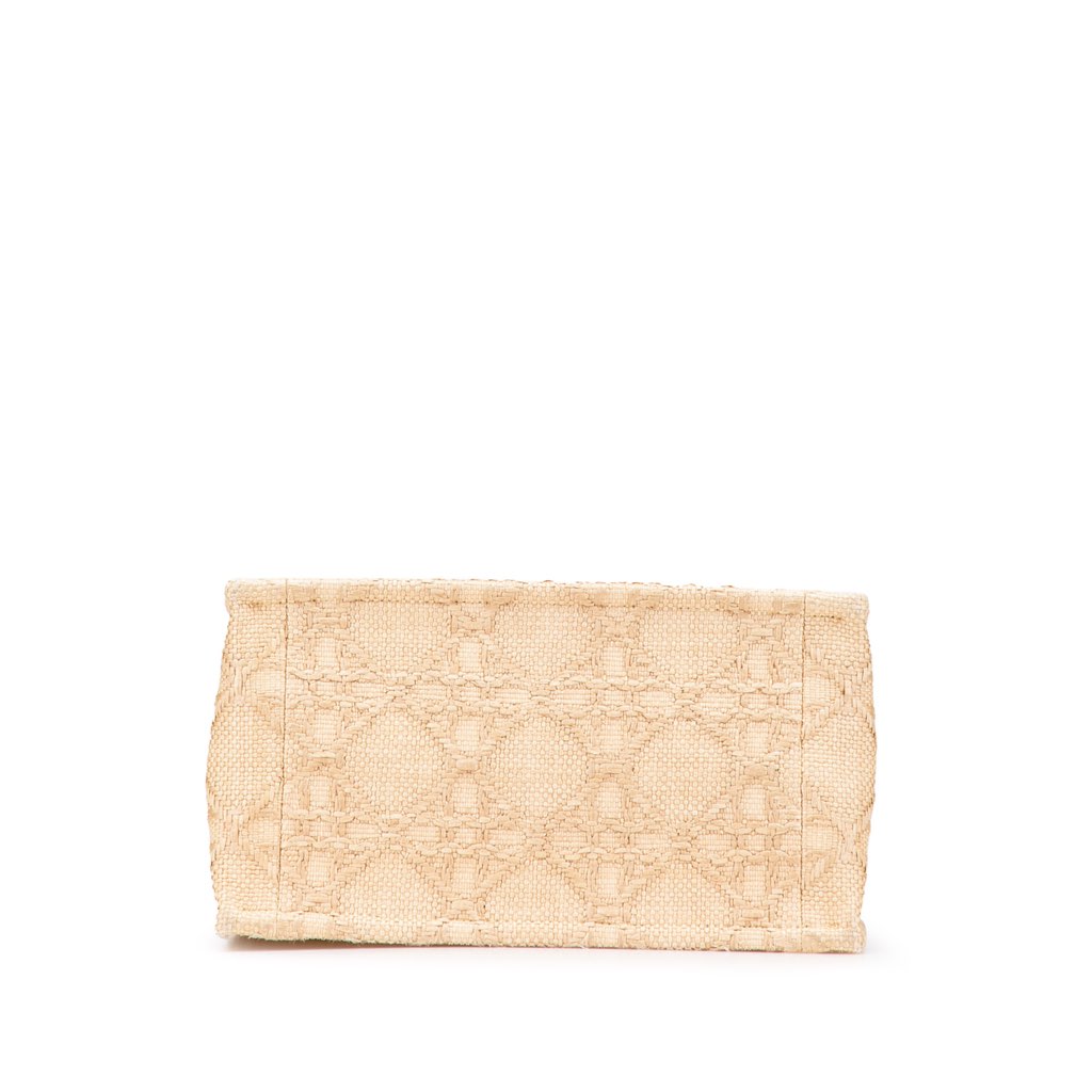 Dior Small Raffia Cannage Book Tote - Image 6