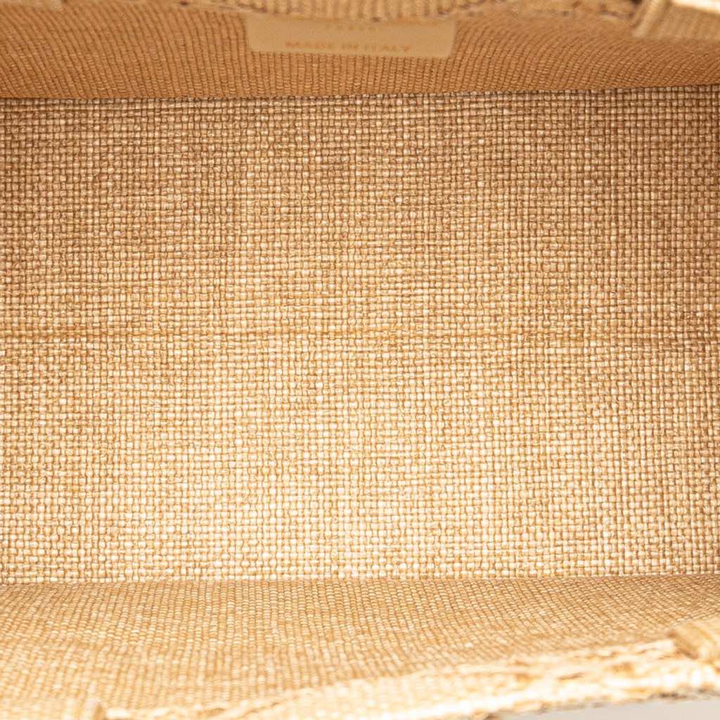 Dior Small Raffia Cannage Book Tote - 4