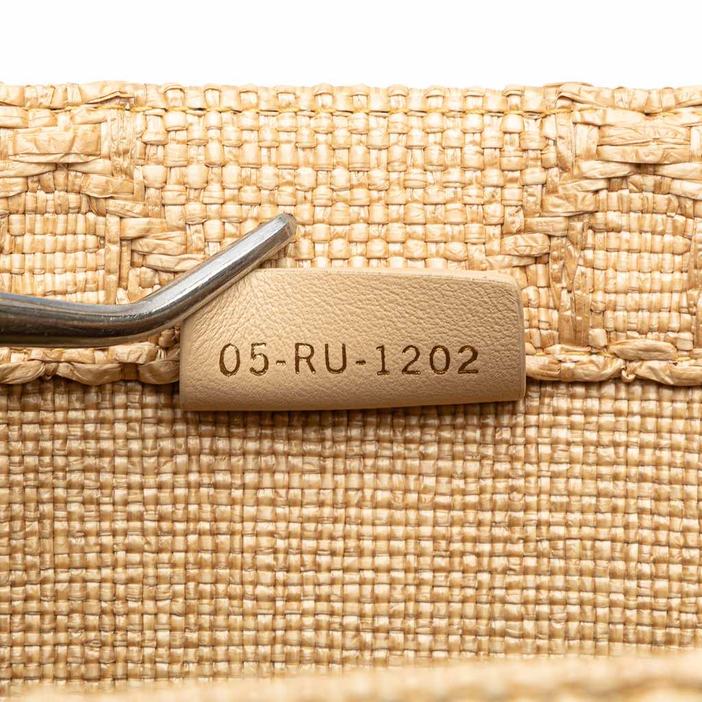Dior Small Raffia Cannage Book Tote - Detail 1