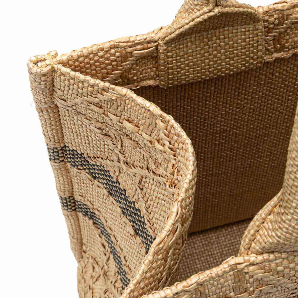 Dior Small Raffia Cannage Book Tote - Image 10