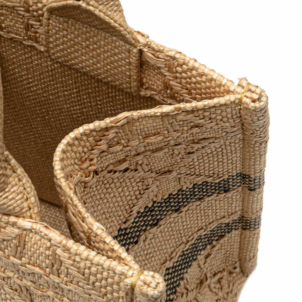 Dior Small Raffia Cannage Book Tote - Image 11