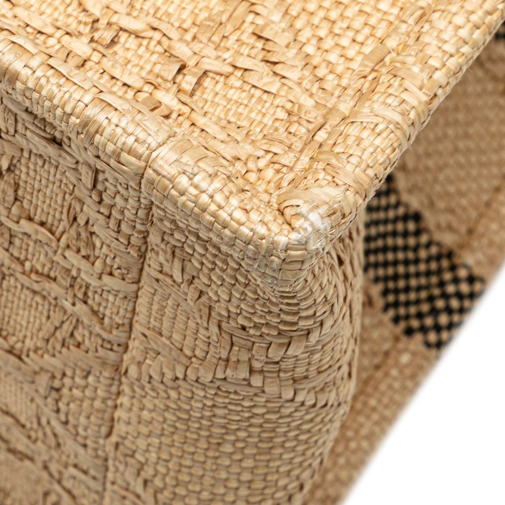 Dior Small Raffia Cannage Book Tote - Image 12