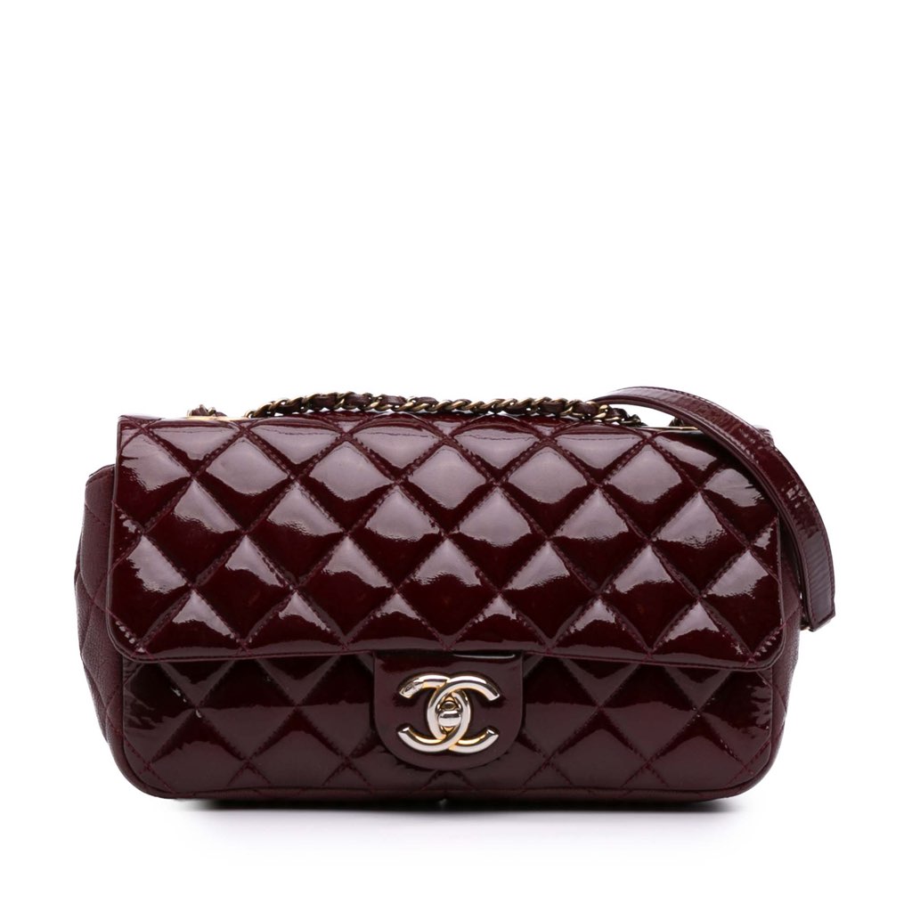 Chanel Paris-Salzburg Medium Patent Goatskin CC Eyelet Flap