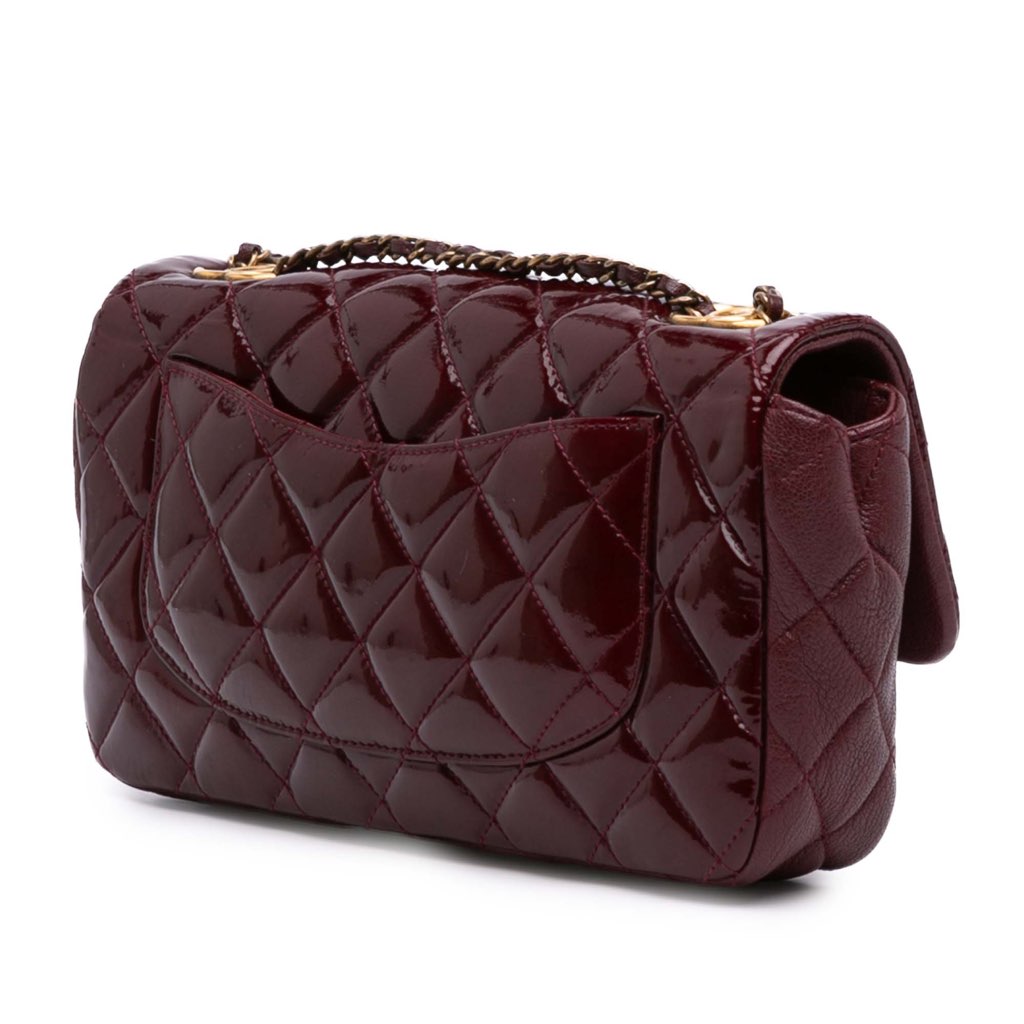 Chanel Paris-Salzburg Medium Patent Goatskin CC Eyelet Flap - 2