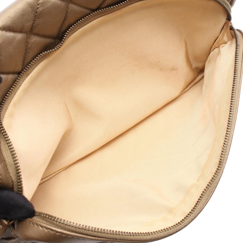 Chanel Medium Quilted Metallic Lambskin CC Crown Flap - 4