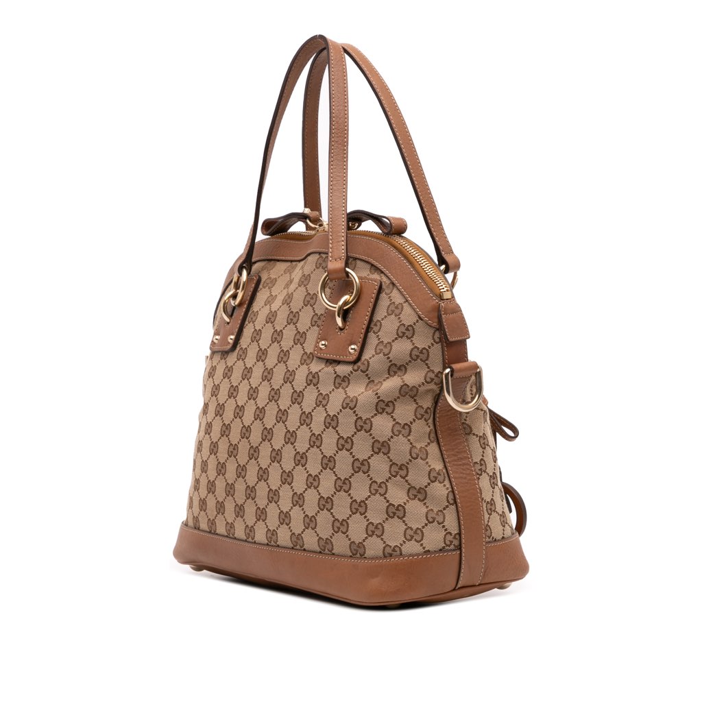 Gucci Medium GG Canvas Charm Dome Satchel - 2