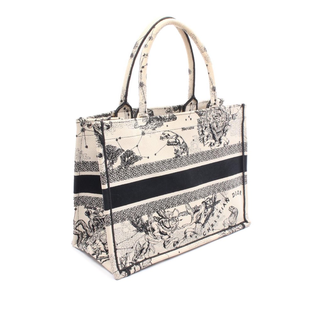 Dior Medium Canvas Embroidered Zodiac Toile De Jouy Book Tote - 2