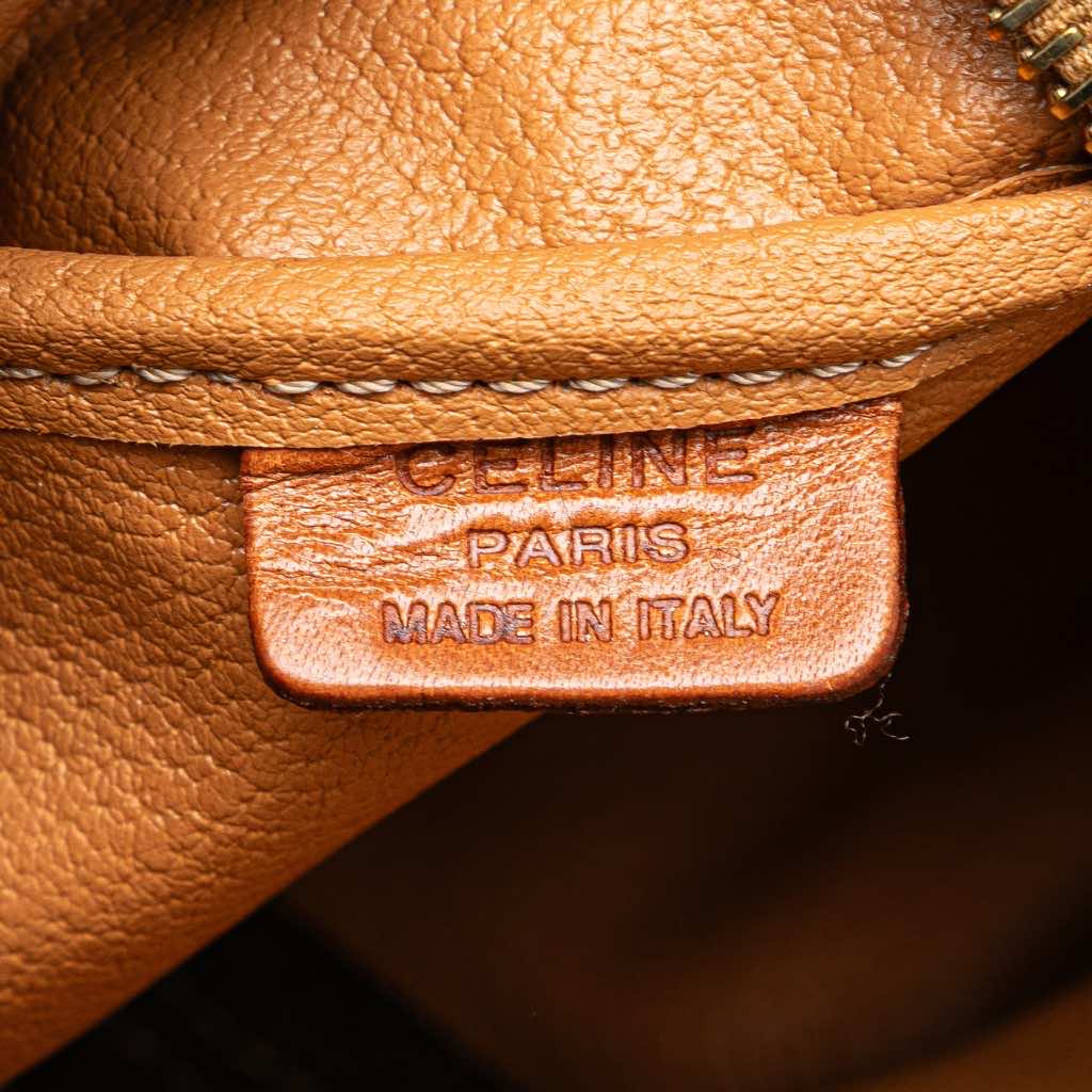 Celine Macadam Coated Canvas Satchel - Side view