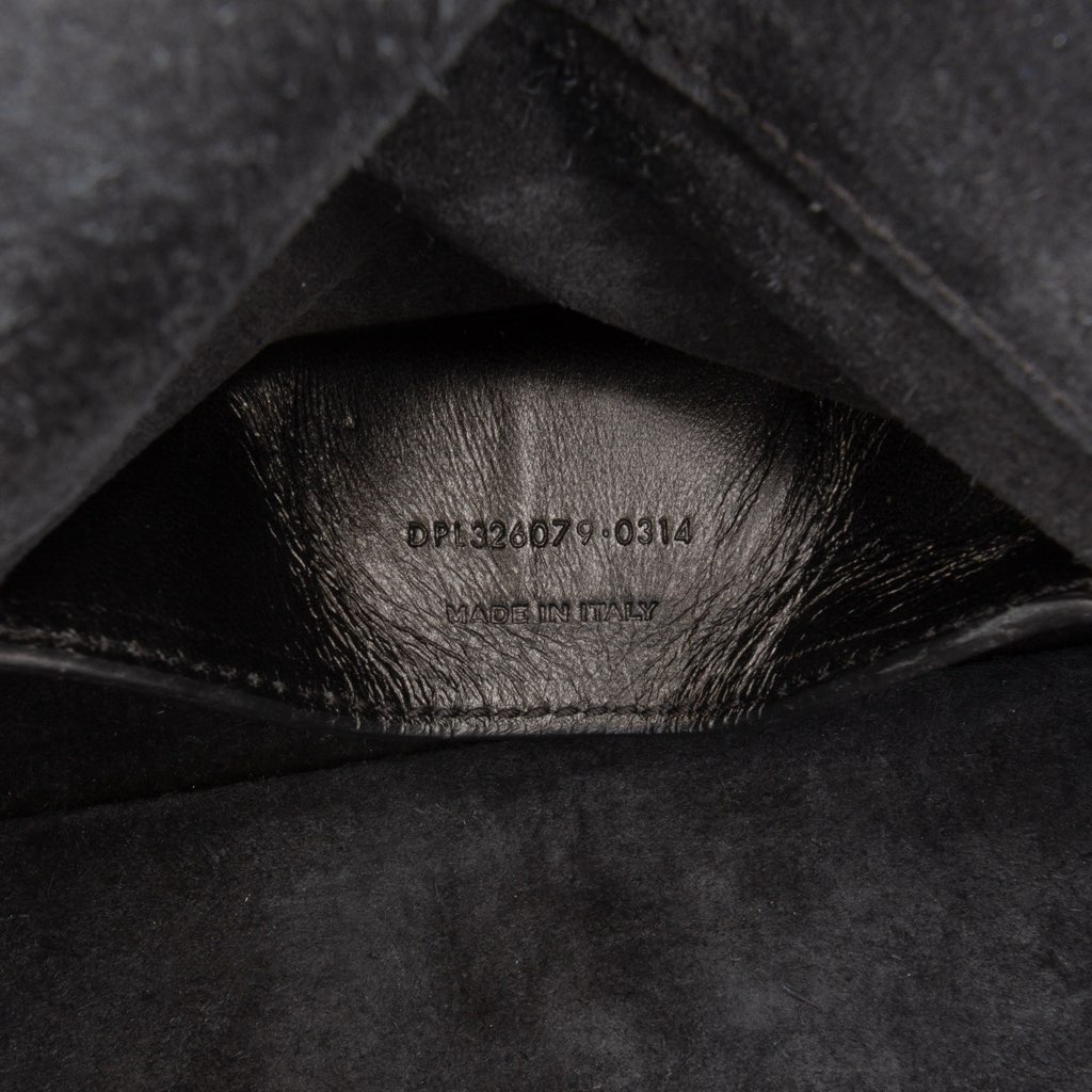 Saint Laurent Croc Embossed Leather Monogram Cassandre Clutch - Detail 1