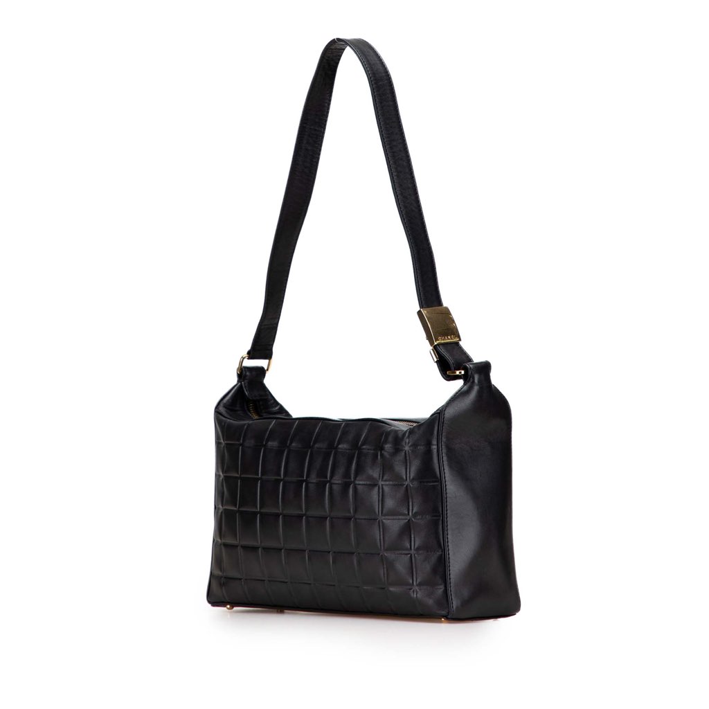 Chanel Medium Lambskin Chocolate Bar Shoulder Bag - Back view