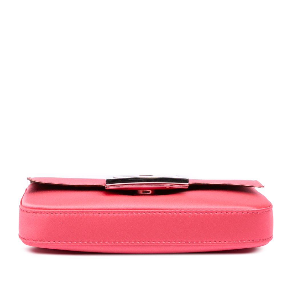 Fendi Satin Phone Pouch Baguette Satchel - Image 6