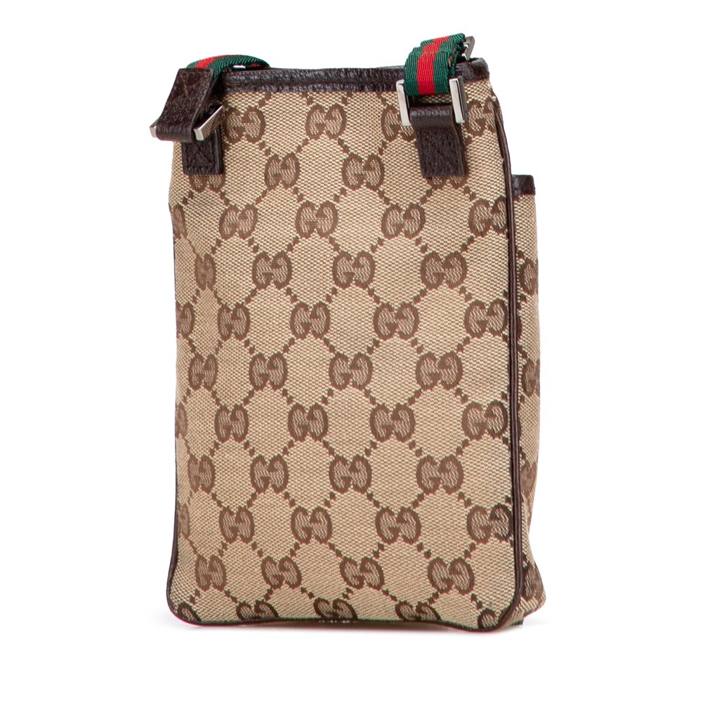 Gucci GG Canvas Web Crossbody - Back view