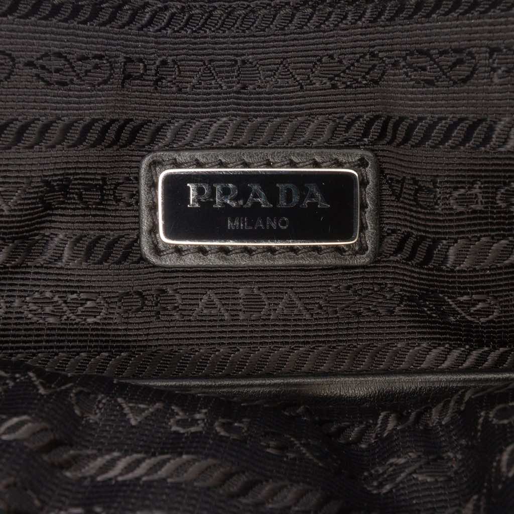 Prada Saffiano Banana Print Clutch - 5