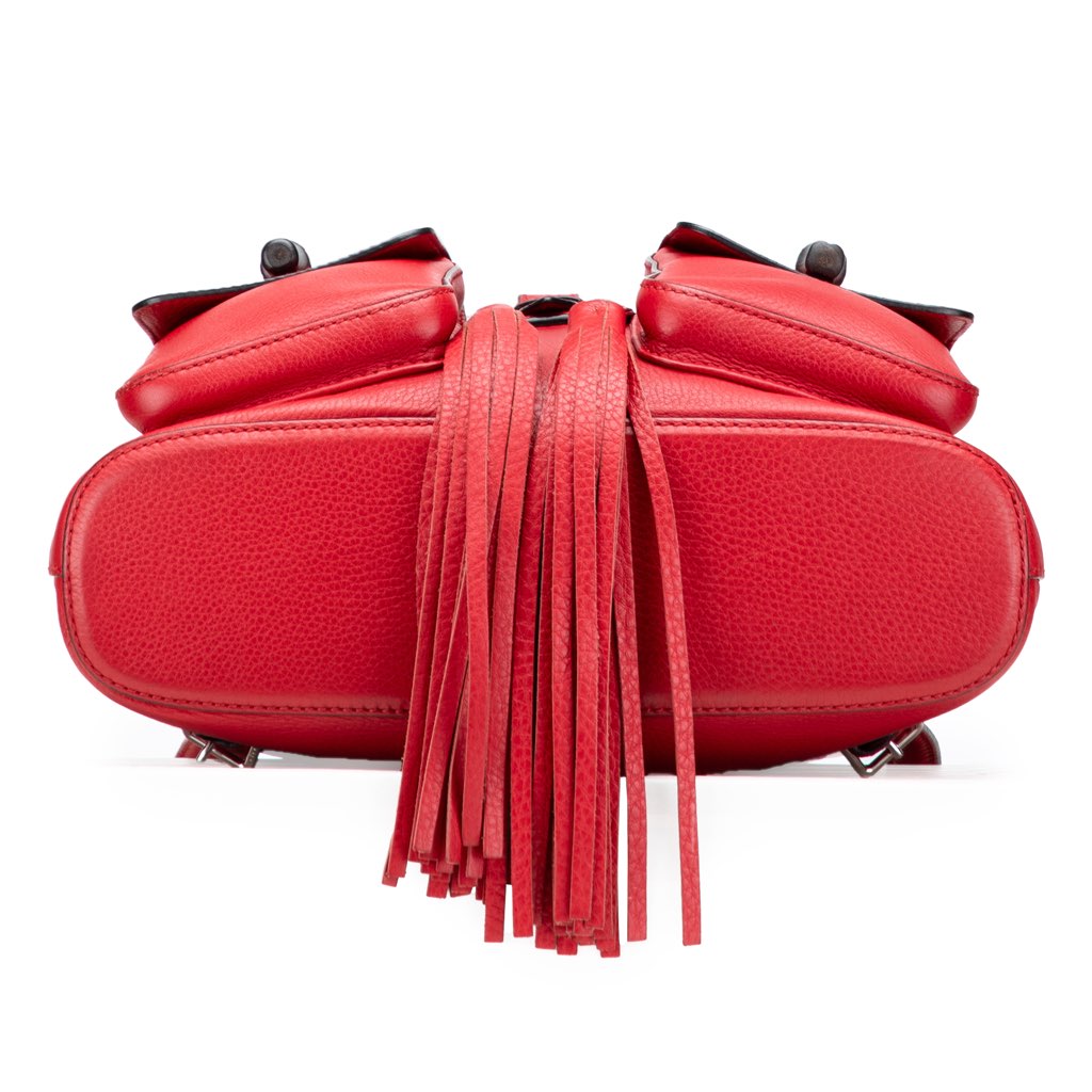 Gucci Leather Bamboo Tassel Backpack - Image 6