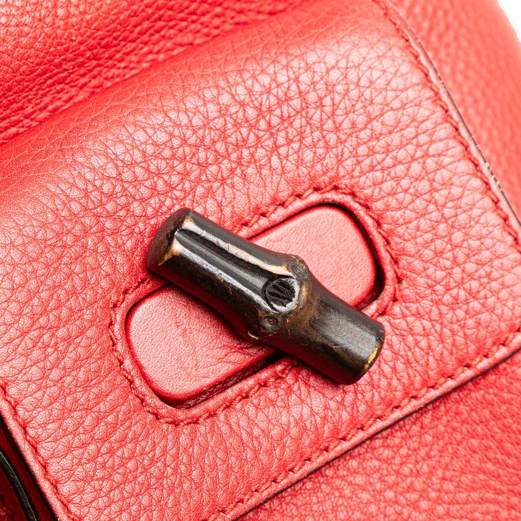 Gucci Leather Bamboo Tassel Backpack - Image 10