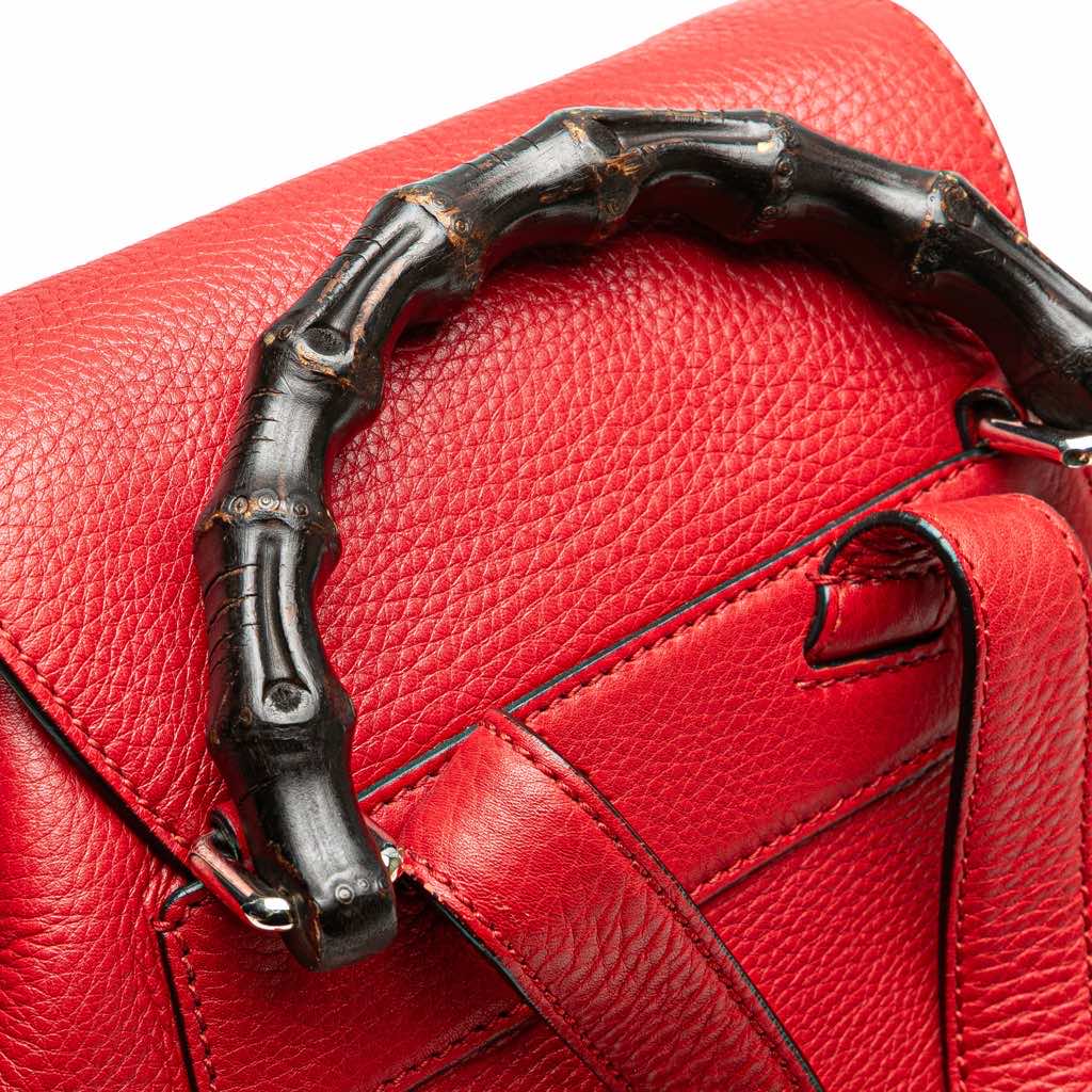 Gucci Leather Bamboo Tassel Backpack - Image 12