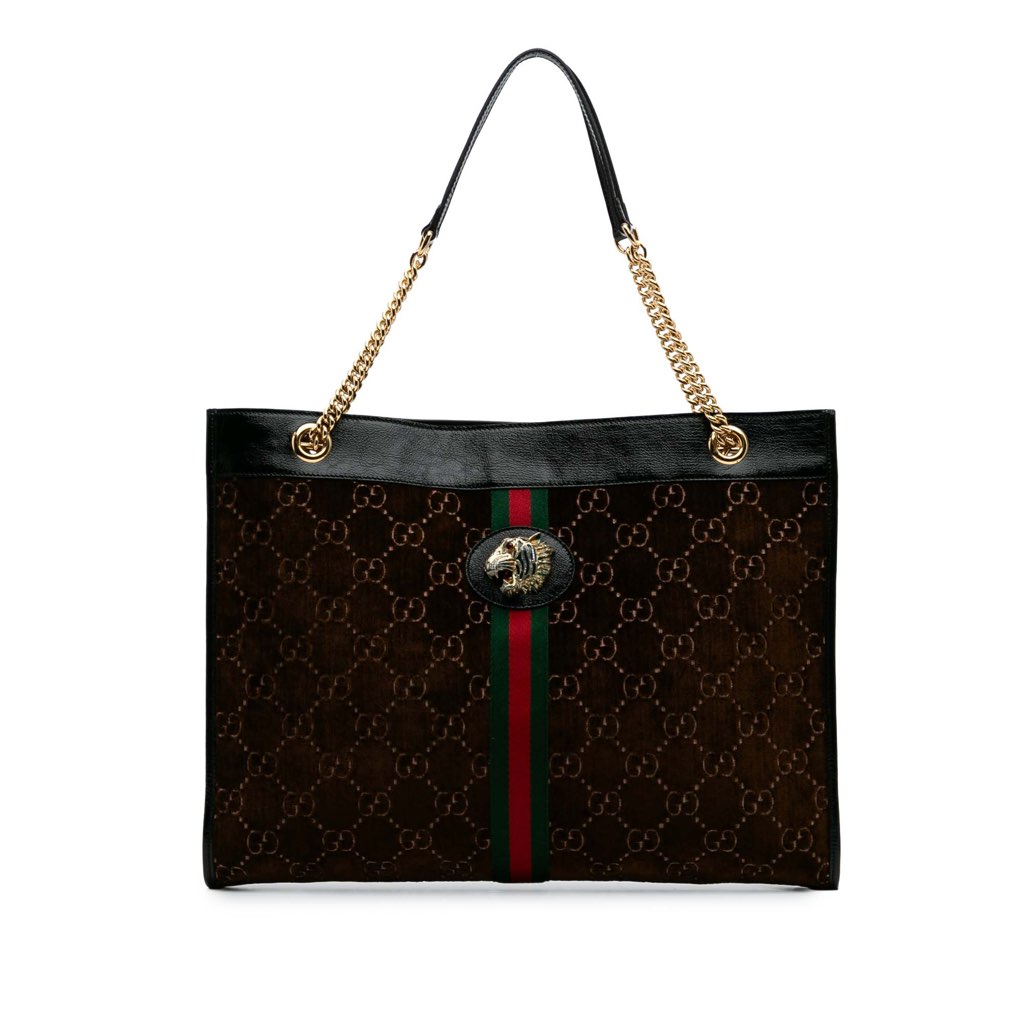 Gucci Large GG Velvet Rajah Tote