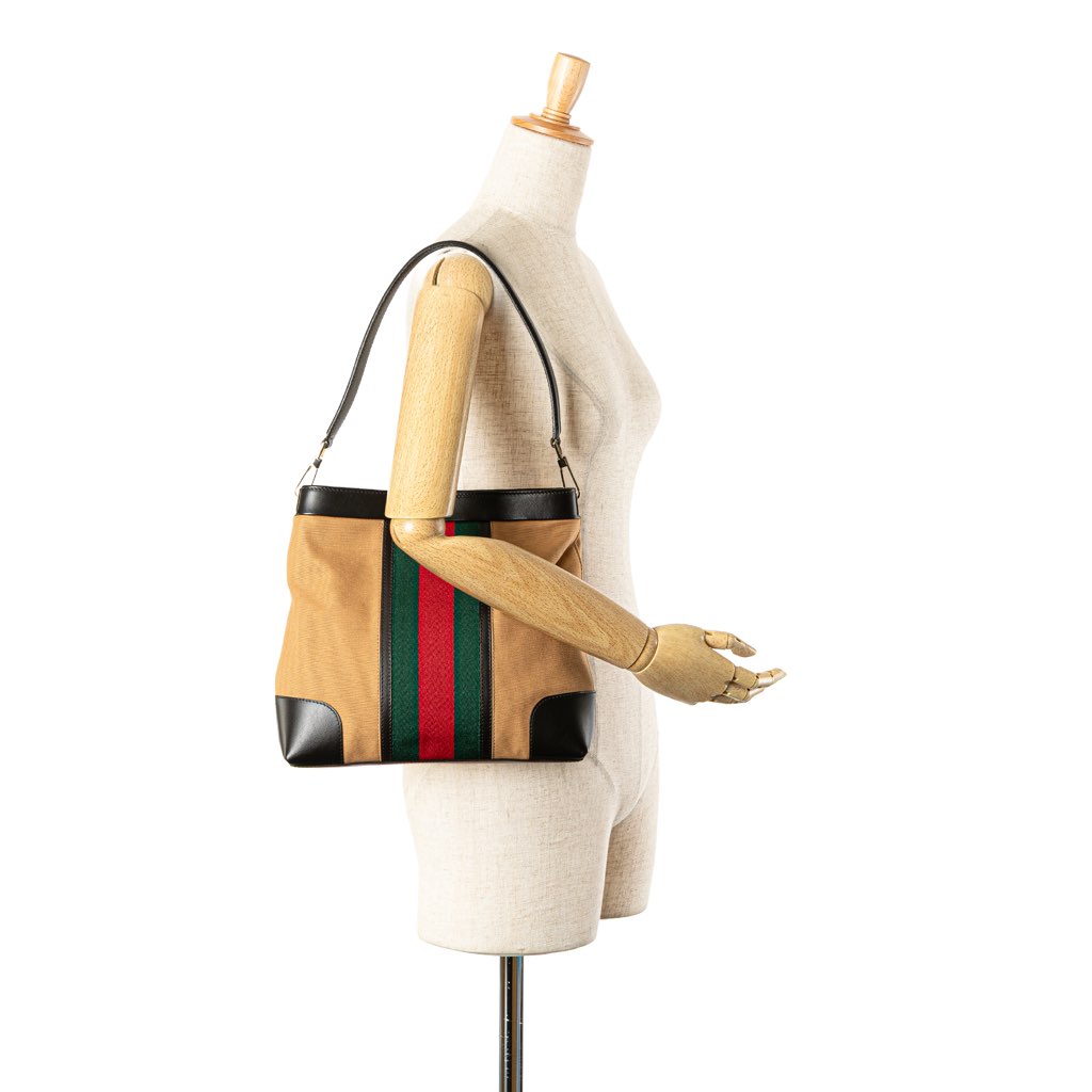 Gucci Canvas Web Shoulder Bag - Image 15