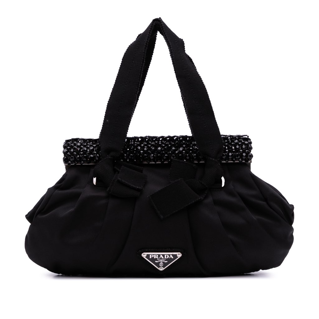 Prada Tessuto Beaded Handbag