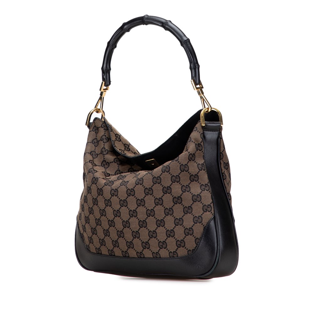 Gucci GG Canvas Bamboo Web Satchel - 2