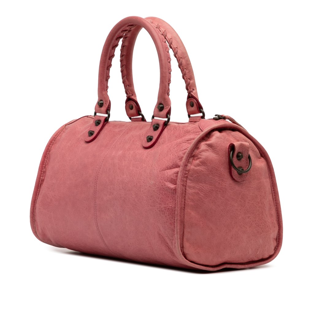 Balenciaga Maxi Lambskin Motocross Twiggy Satchel - 2