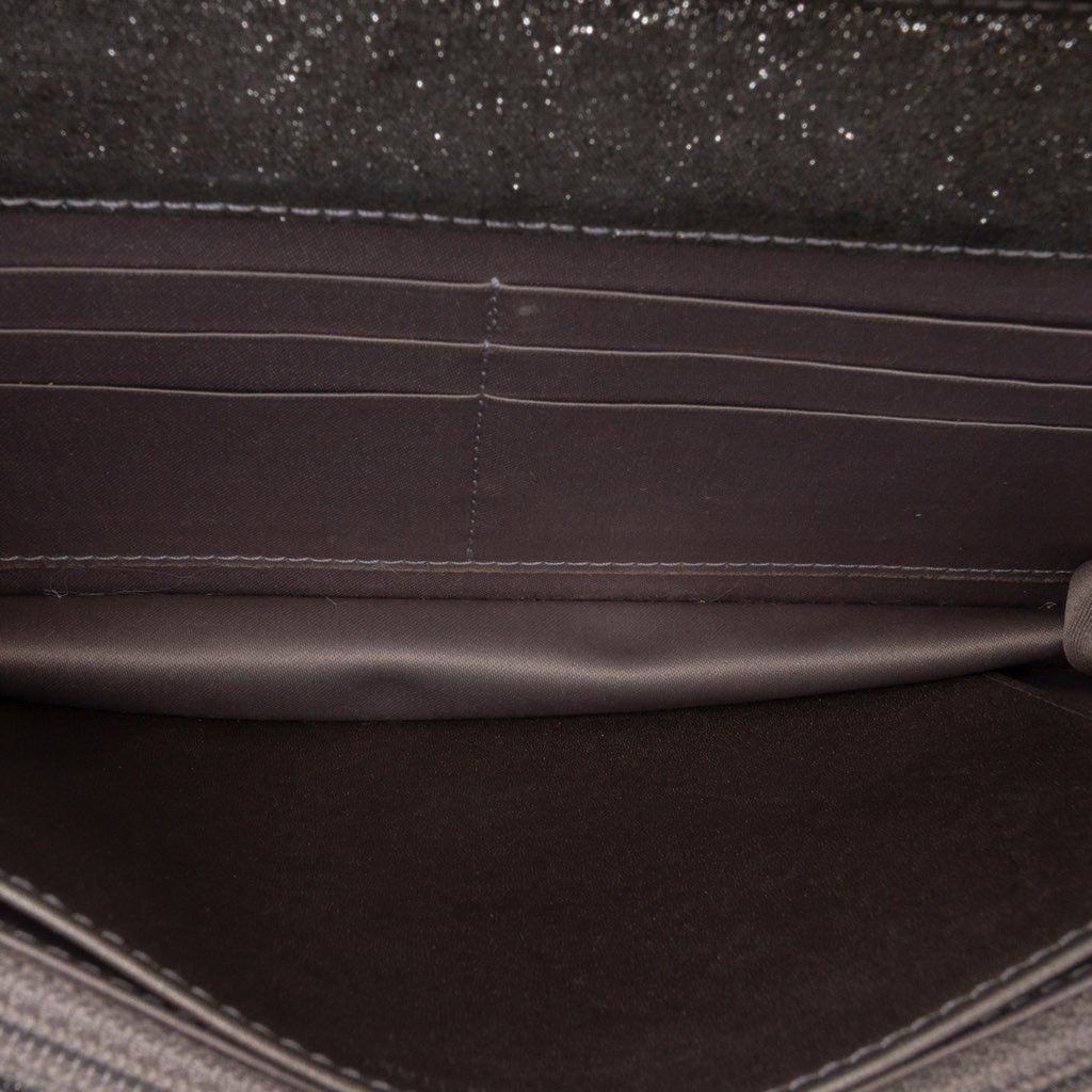 Chanel Quilted Iridescent Lambskin Tartan Button Wallet On Chain - 4