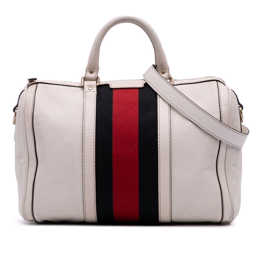 Gucci Medium Calfskin Web Joy Boston Bag
