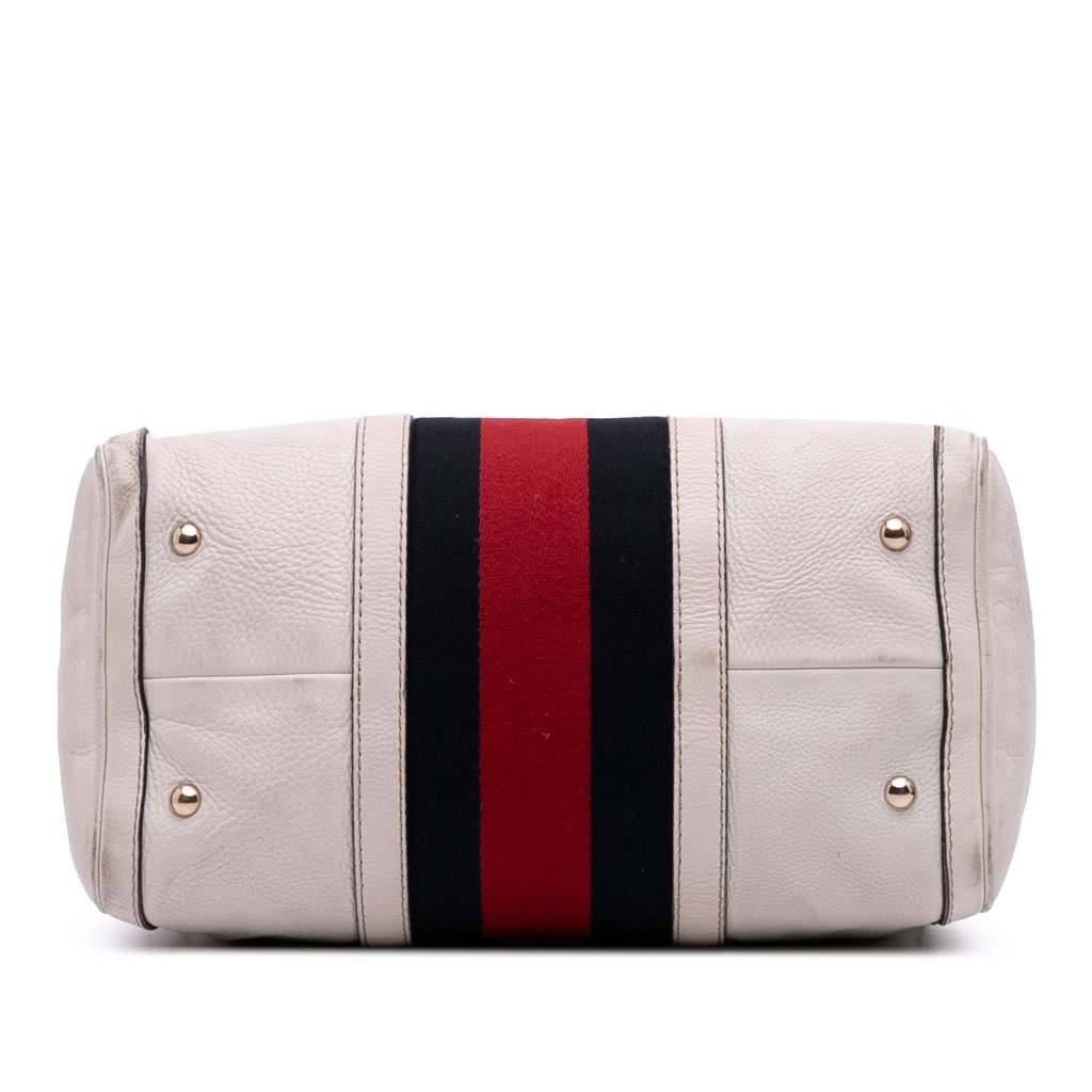 Gucci Medium Calfskin Web Joy Boston Bag - Image 6