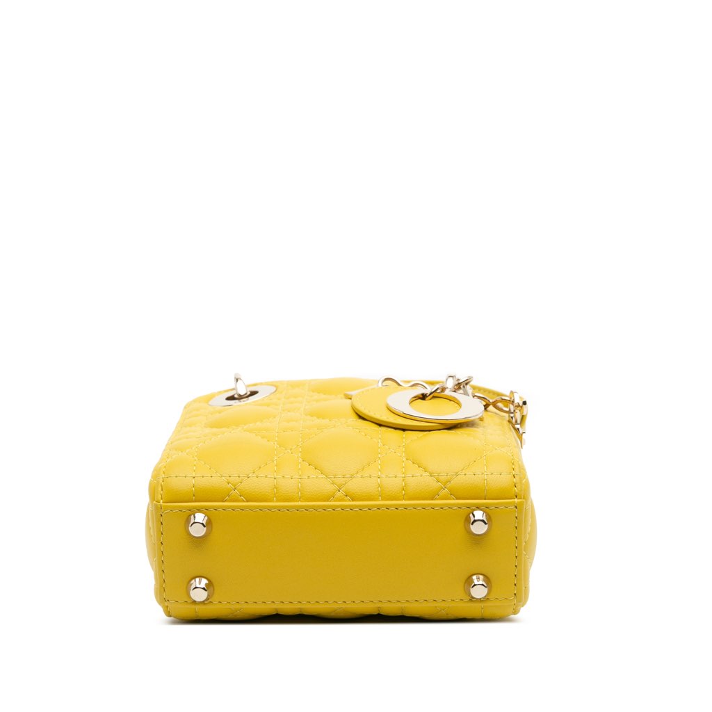 Dior Micro Lambskin Cannage Lady Dior - Image 6