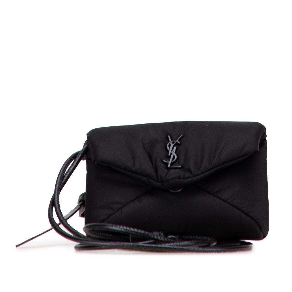 Saint Laurent Mini Nylon Cassandre Envelope Pouch