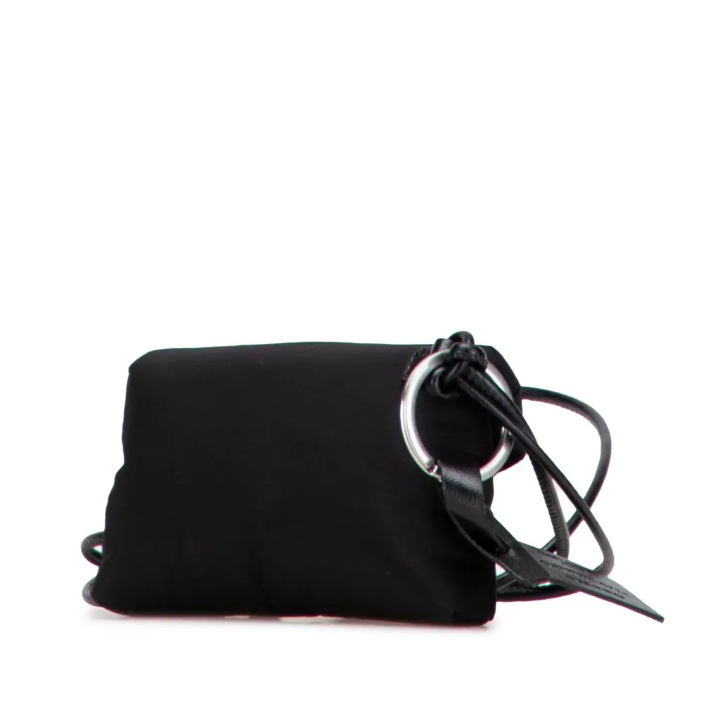 Saint Laurent Mini Nylon Cassandre Envelope Pouch Black Good - Back View