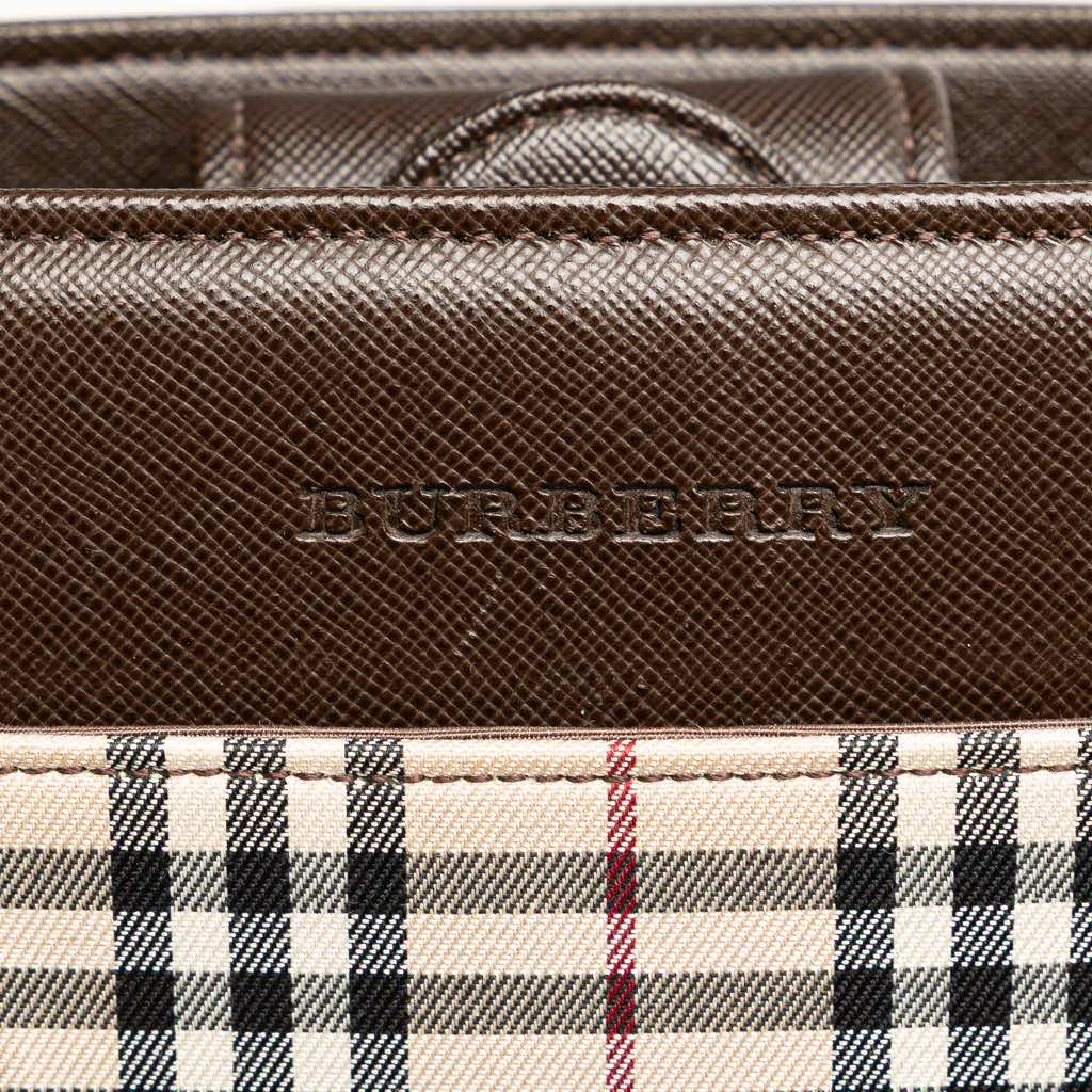 Burberry House Check Canvas Handbag - Side view