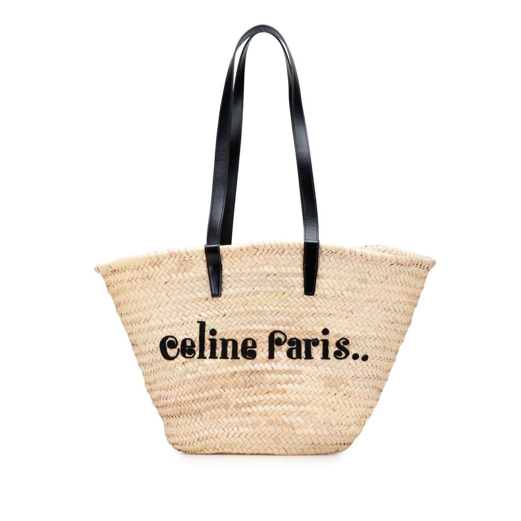 Celine Raffia Classic Panier Tote