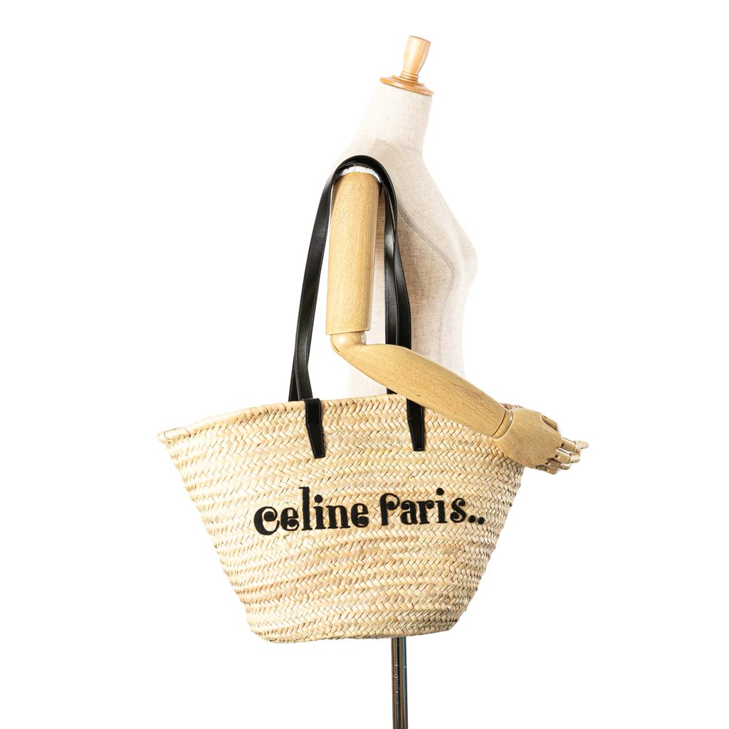 Celine Raffia Classic Panier Tote - Image 13