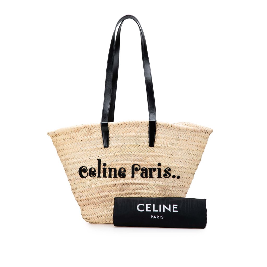 Celine Raffia Classic Panier Tote - Image 14